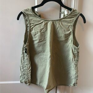 Cloth & Stone - Green Sleeveless Blouse - Medium